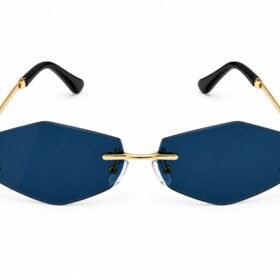 Golden Edge Hexagon Sunglasses