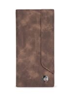Vintage Distressed Leather Long Wallet