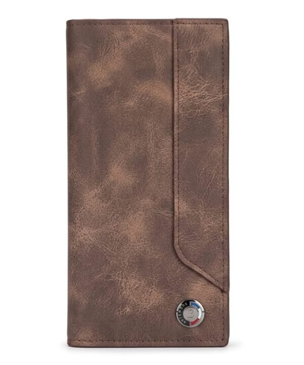 Vintage Distressed Leather Long Wallet