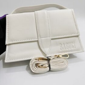White Trapeze Flap Bag