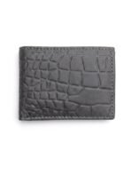 Grey Crocodile Bifold Wallet