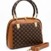 Structured Monogram Satchel