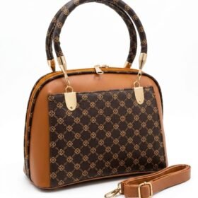 Structured Monogram Satchel