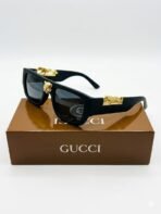 Classic Black Luxury Rectangle Sunglasses - Image 2