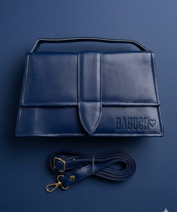 Classic Navy Top-Handle Bag