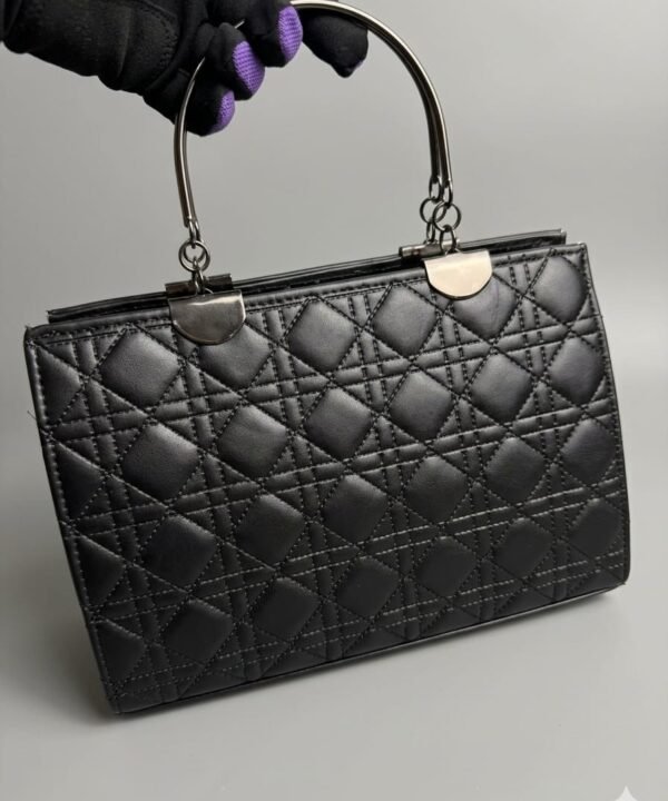 Black Quilted Cannage Handbag